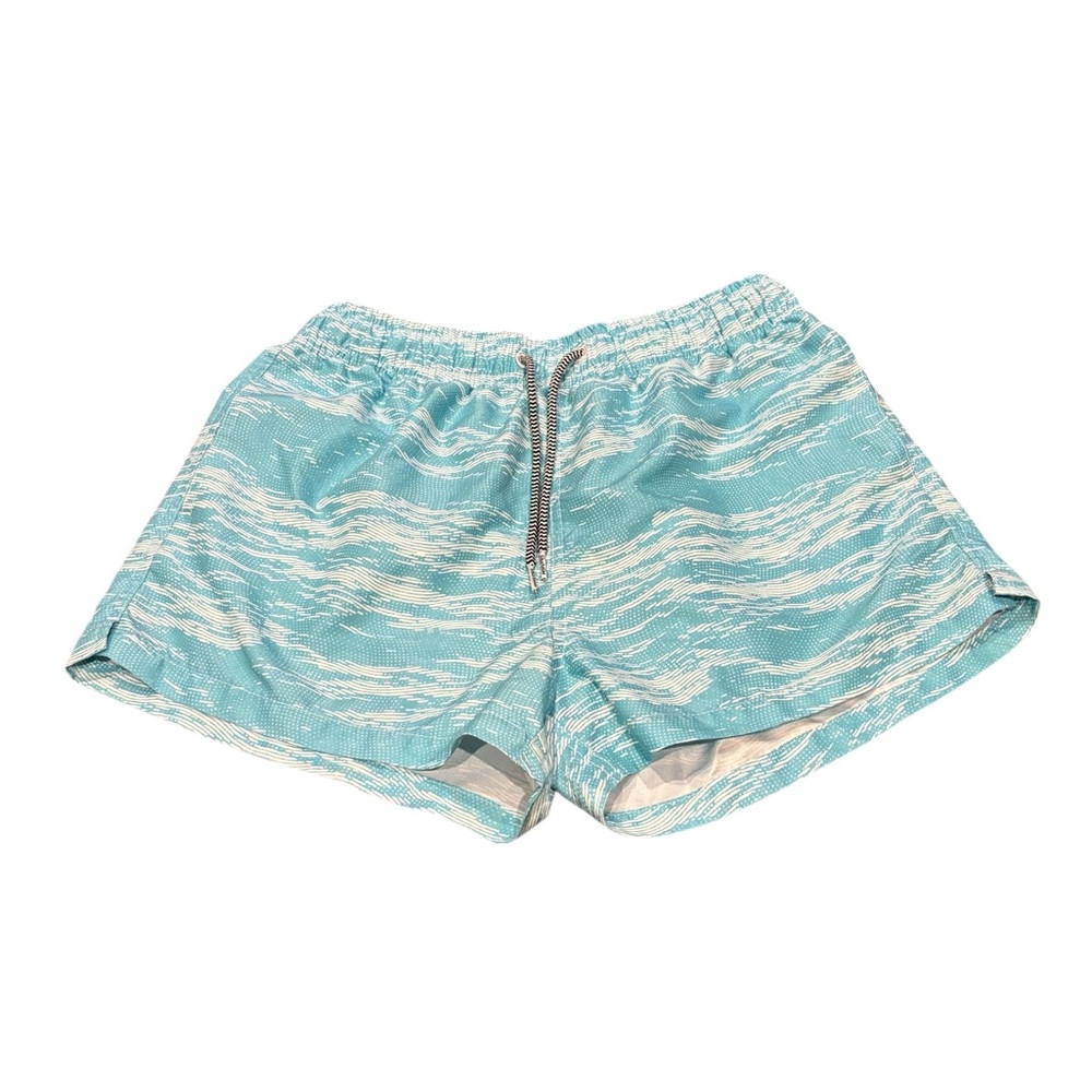 Boardies Swim Shorts size Large quick dry beach vacation cruise  aqua and white